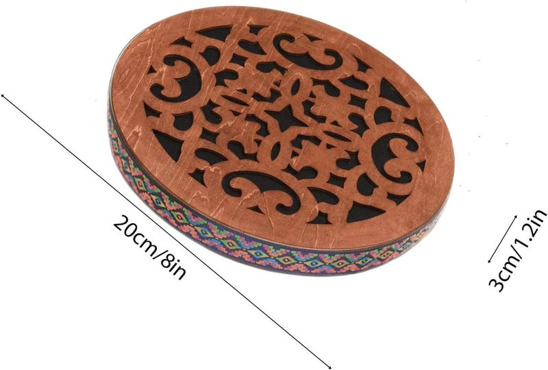 summvox 8 INCH Ocean Drum,Water Stream Drum,Rain Disk "Water-Fall",Sound Healing,Onomatopoeic Wooden Drum For Performance Accompaniment - Image 2
